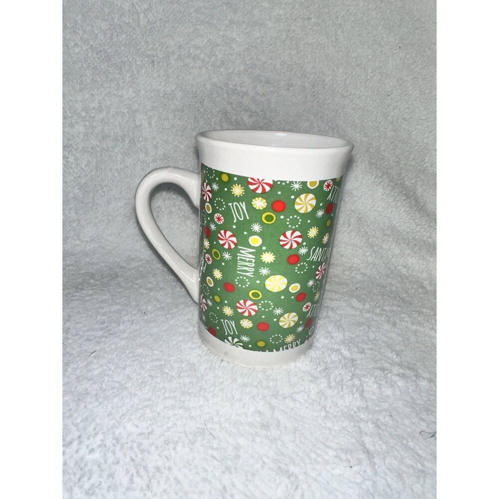 Royal Norfolk Merry Christmas Xmas Tall Mug 4.75" Joy Peace Noel Holidays